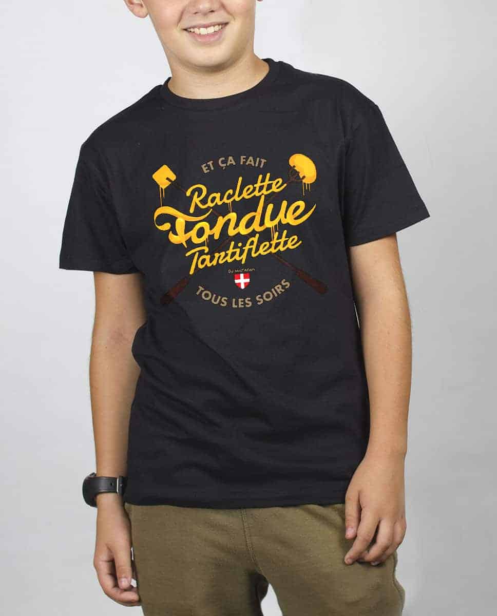 T SHIRT ENFANT : RACLETTE FONDUE TARTIFLETTE – Image 6