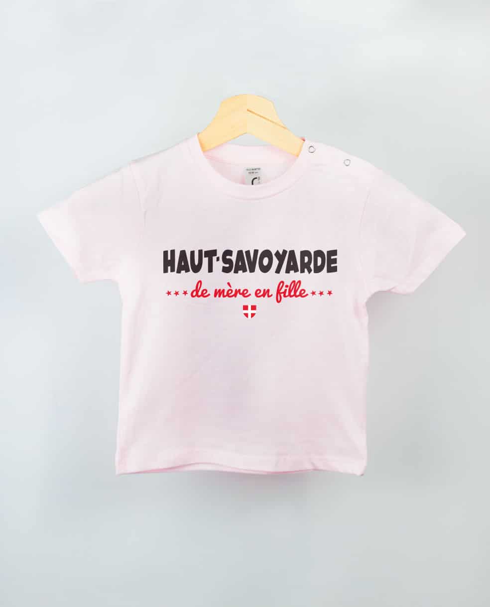 T SHIRT BEBE : HAUT SAVOYARDE DE MERE EN FILLE – Image 3