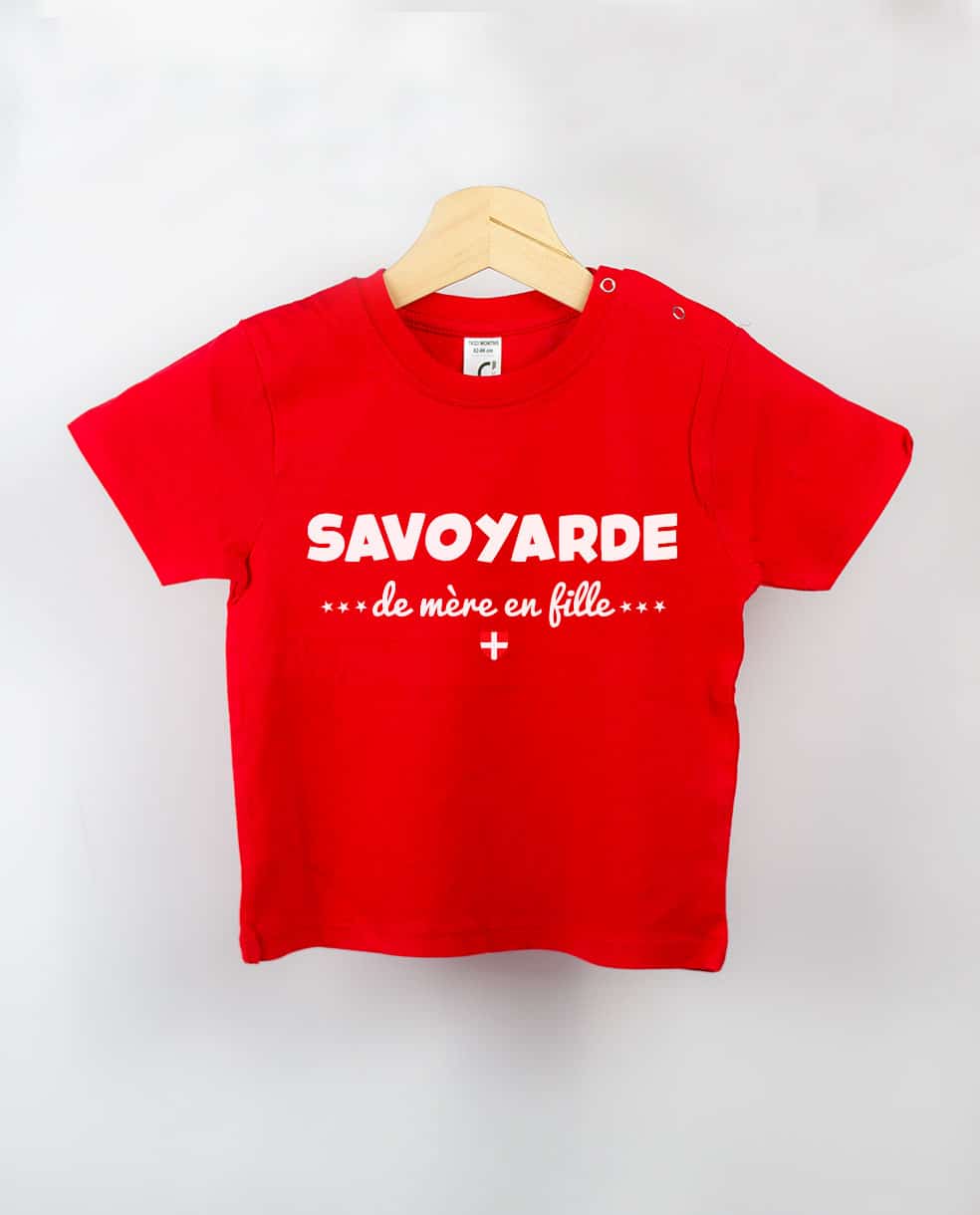 T SHIRT BEBE : SAVOYARDE DE MERE EN FILLE – Image 2