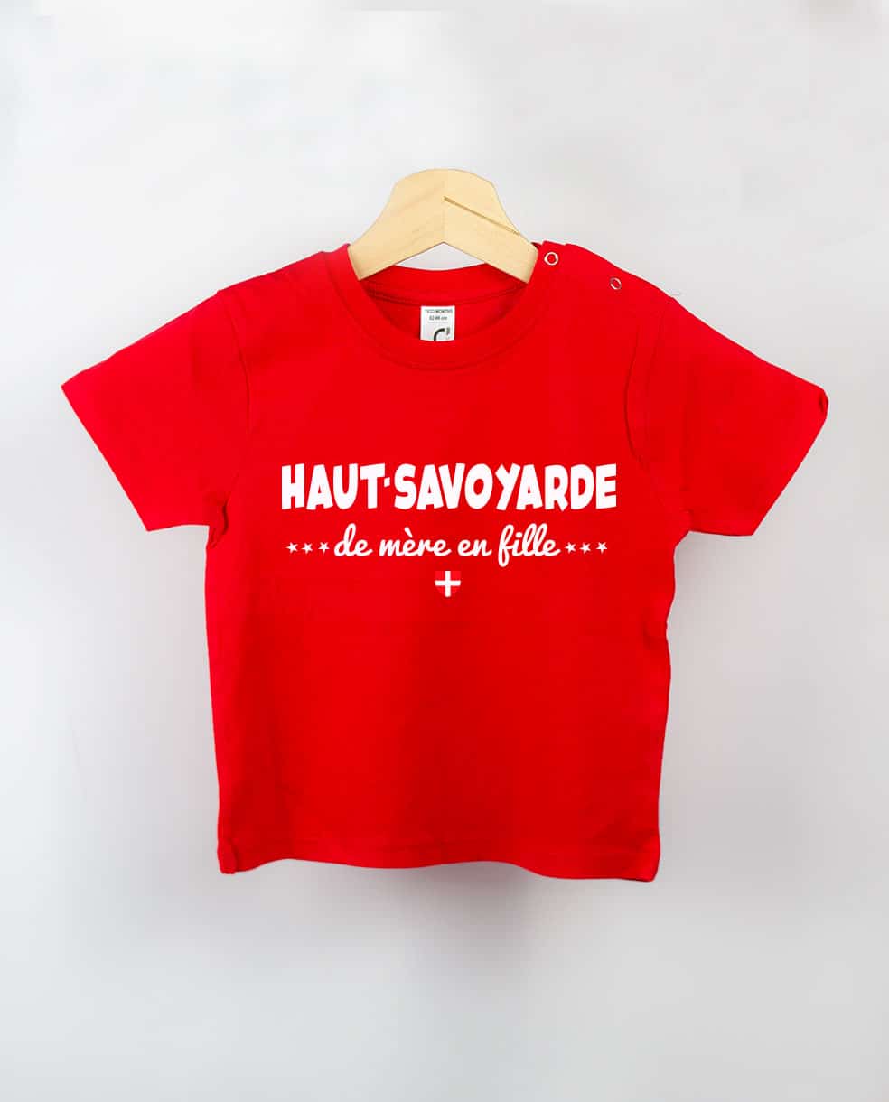 T SHIRT BEBE : HAUT SAVOYARDE DE MERE EN FILLE – Image 2