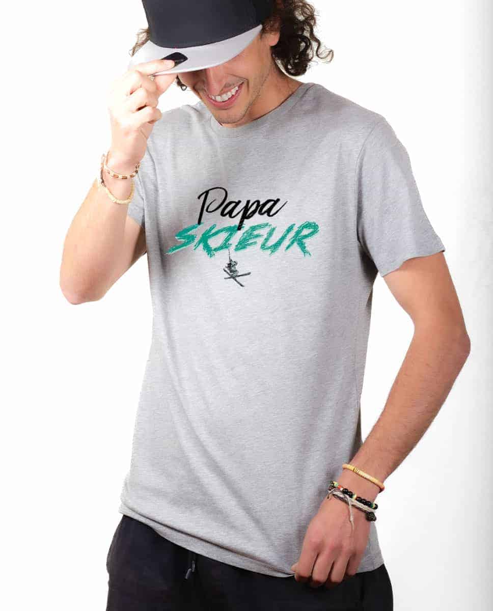 T-SHIRT HOMME : PAPA SKIEUR – Image 2