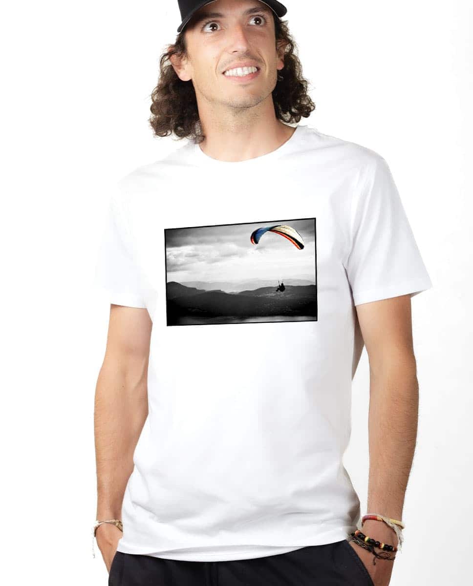 T-SHIRT HOMME : PAYSAGE PARAPENTE – Image 2