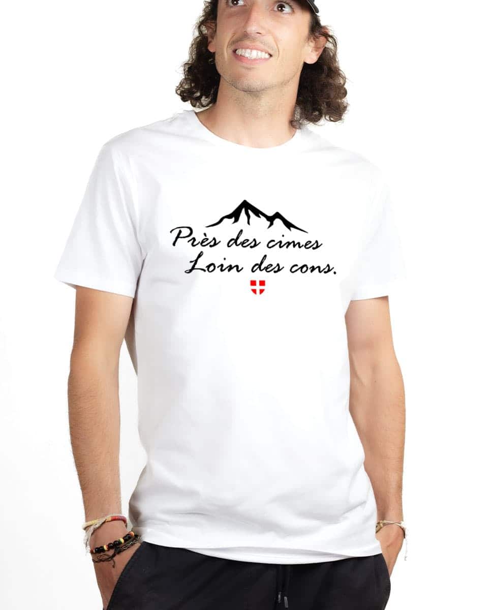T-SHIRT HOMME : PRES DES CIMES LOIN DES CONS – Image 4