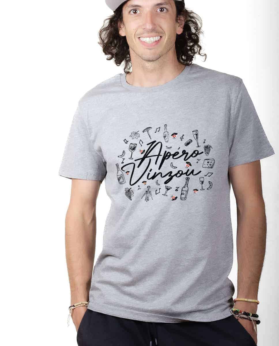 T-SHIRT HOMME : APERO VINZOU – Image 2