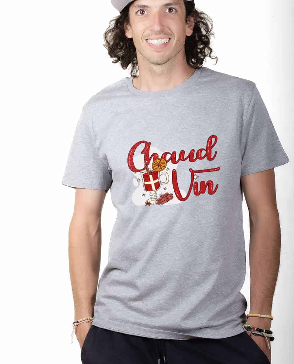 T-SHIRT HOMME : CHAUD VIN – Image 2