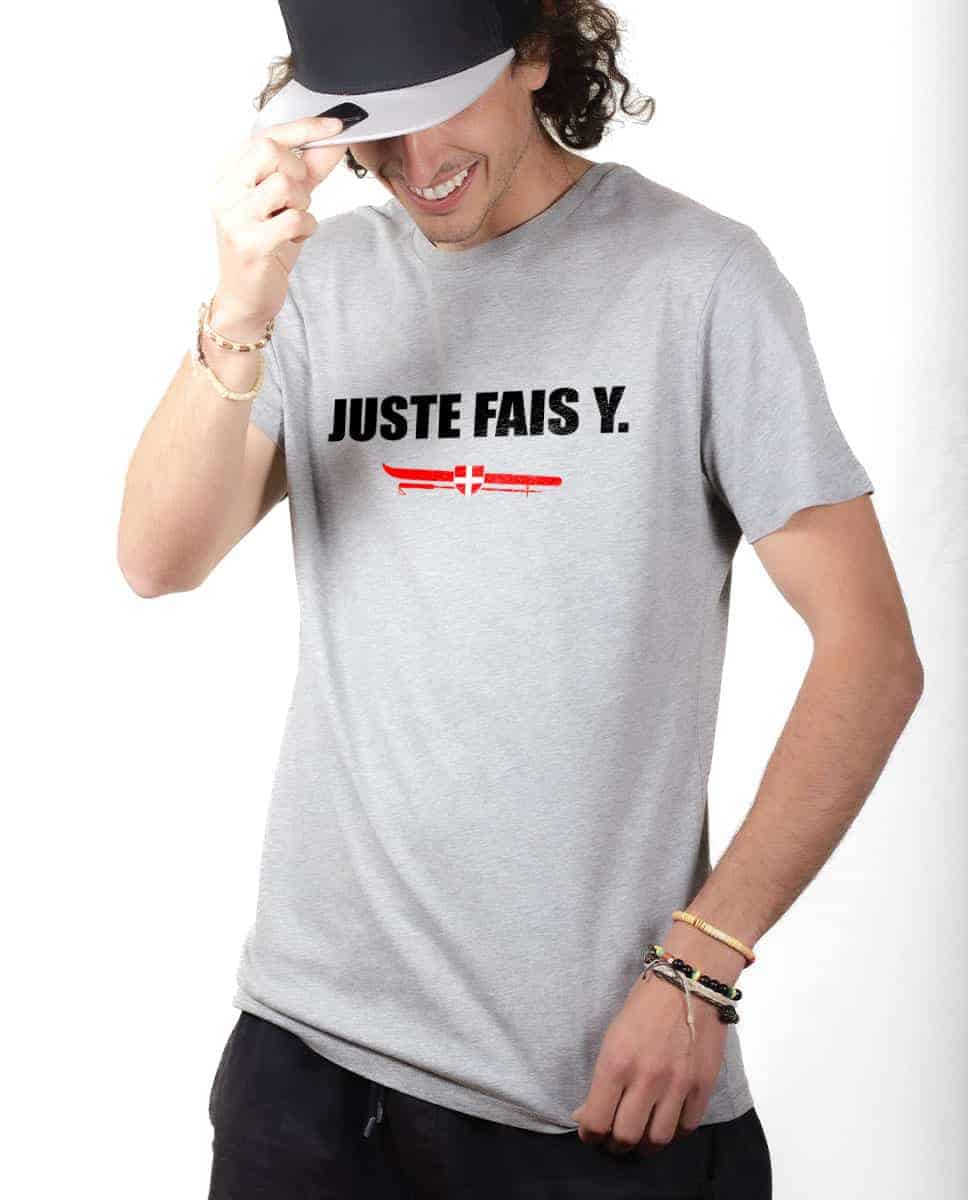 T-SHIRT HOMME : JUSTE FAIS Y. – Image 2