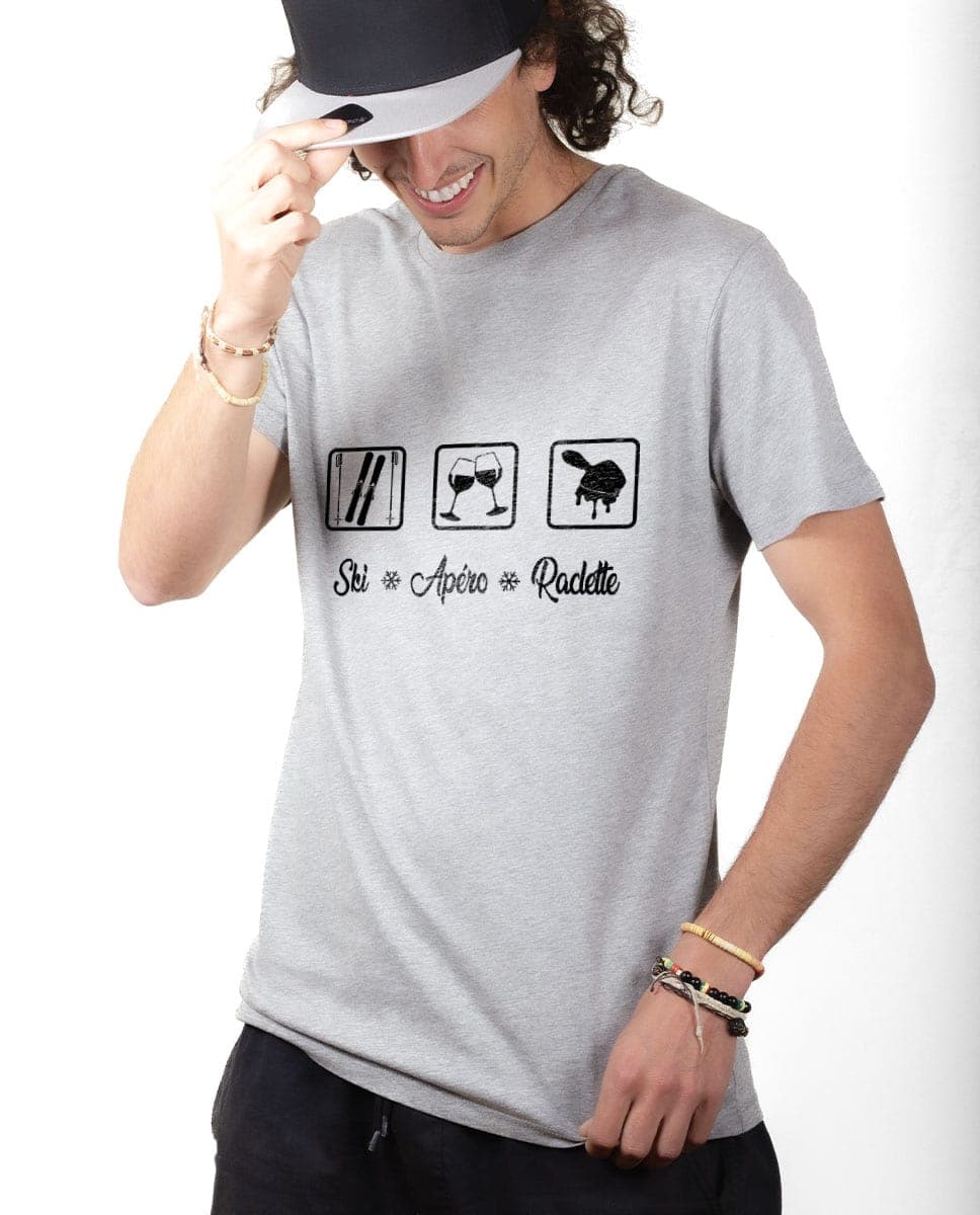 T-SHIRT HOMME : SKI APERO RACLETTE – Image 2