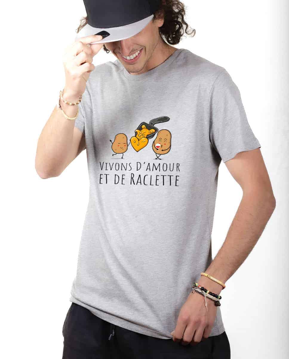 T-SHIRT HOMME : VIVONS D'AMOUR ET DE RACLETTE – Image 2