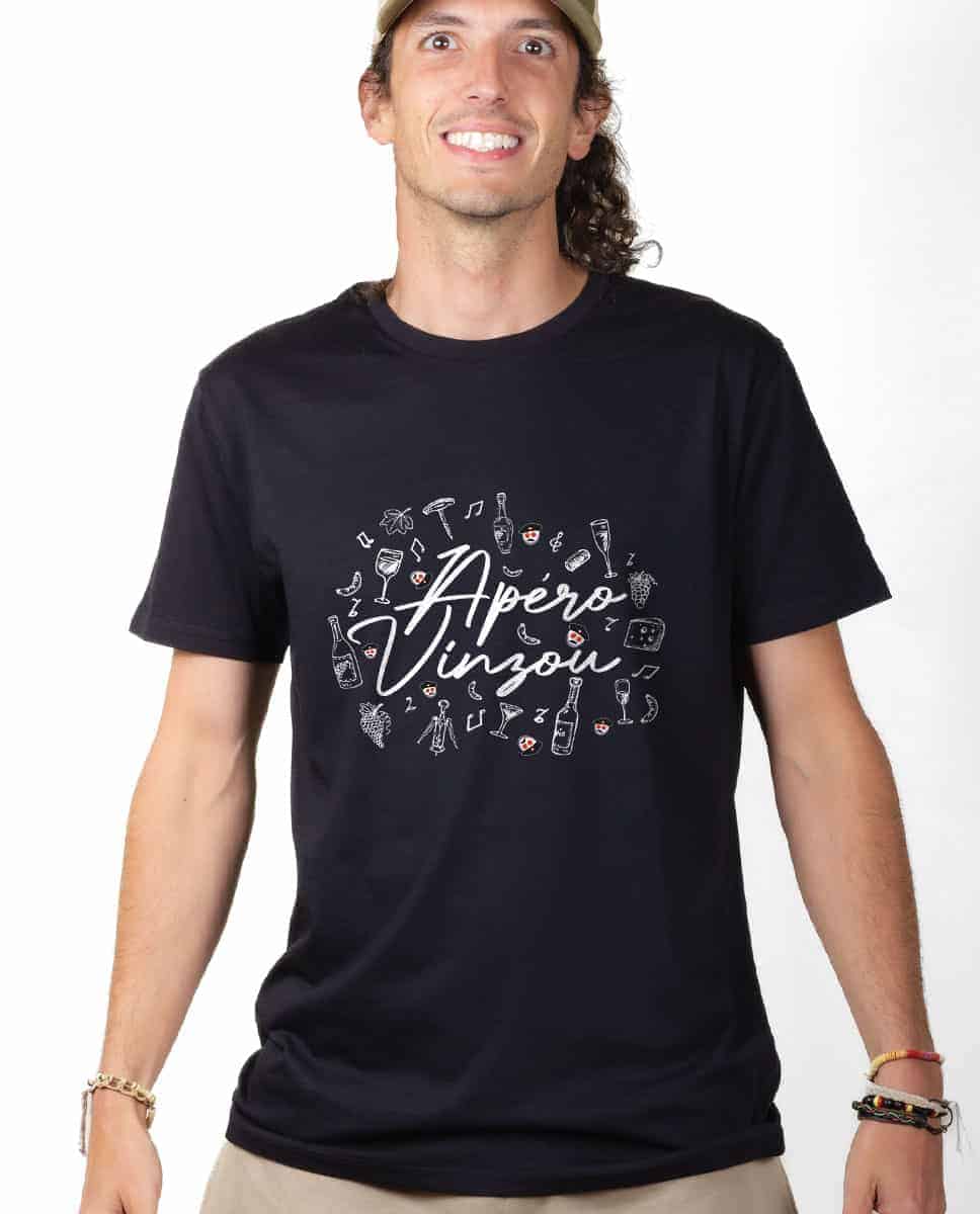 T-SHIRT HOMME : APERO VINZOU – Image 3