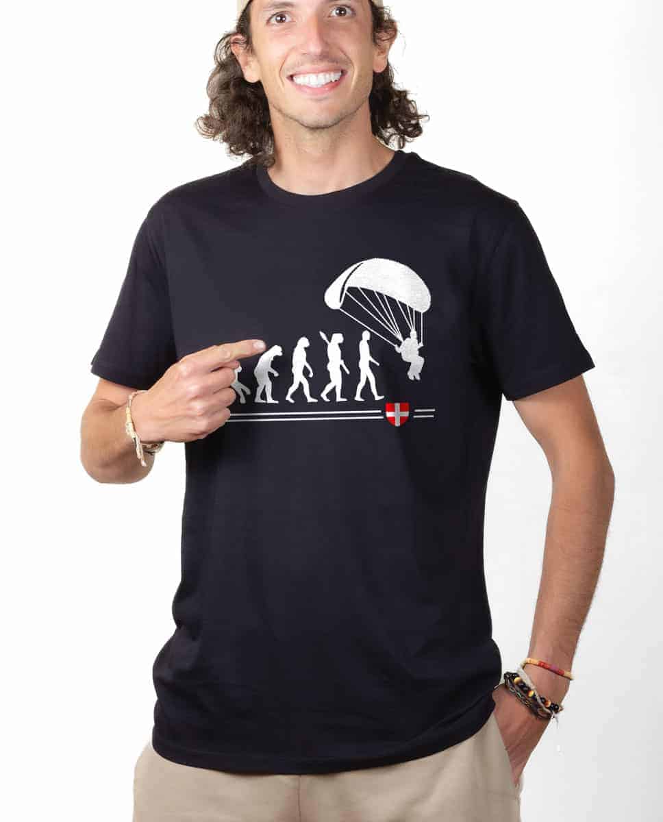 T-SHIRT HOMME : EVOLUTION PARAPENTE – Image 3