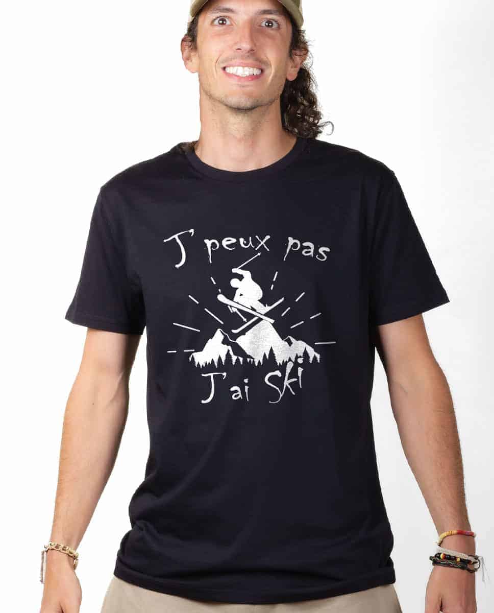 T-SHIRT HOMME : J'PEUX PAS J'AI SKI – Image 3