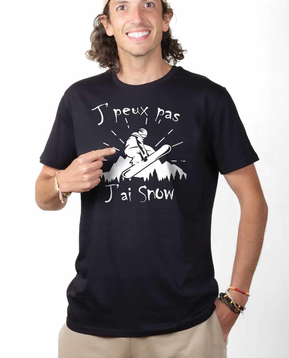 T-SHIRT HOMME : J'PEUX PAS J'AI SNOW – Image 3