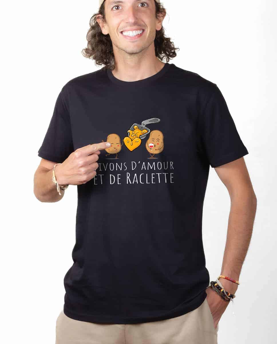 T-SHIRT HOMME : VIVONS D'AMOUR ET DE RACLETTE – Image 3