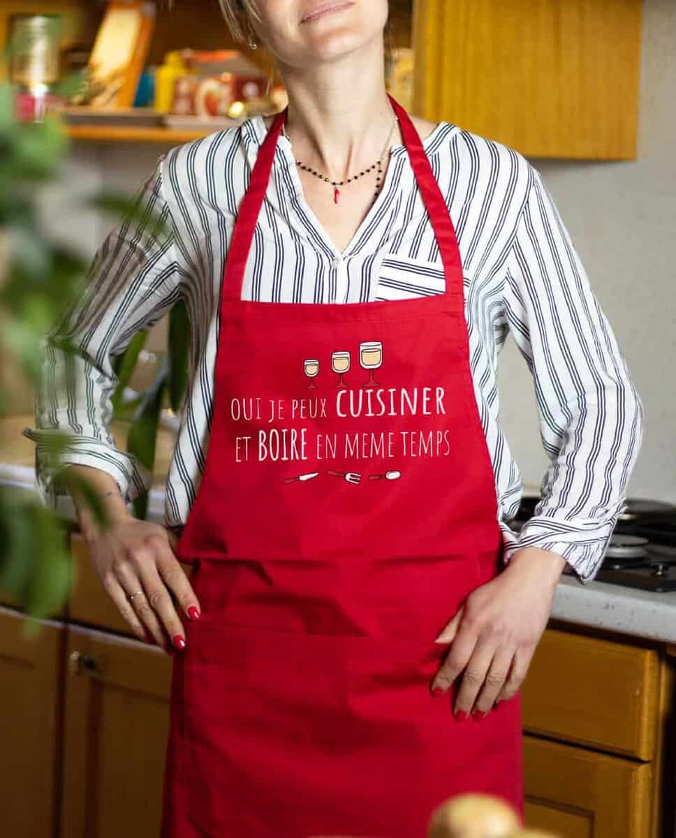 TABLIER : Oui je peux cuisiner et boire en même temps – Image 3