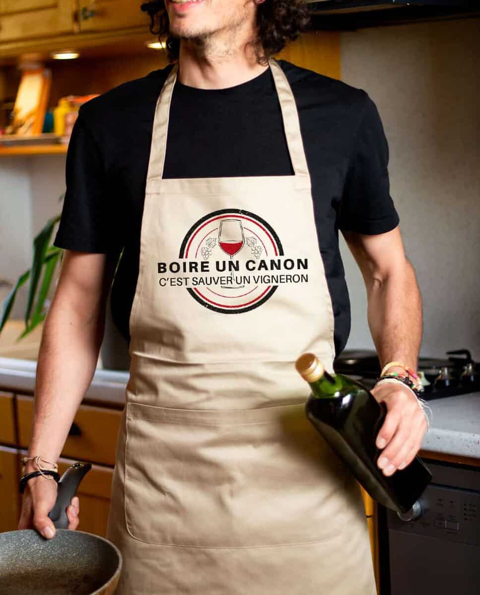 TABLIER : BOIRE UN CANON C'EST SAUVER UN VIGNERON – Image 4