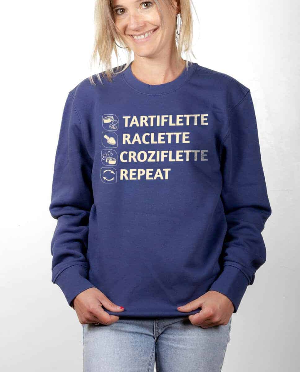 PULL FEMME : Tartiflette Raclette Croziflette repeat – Image 4