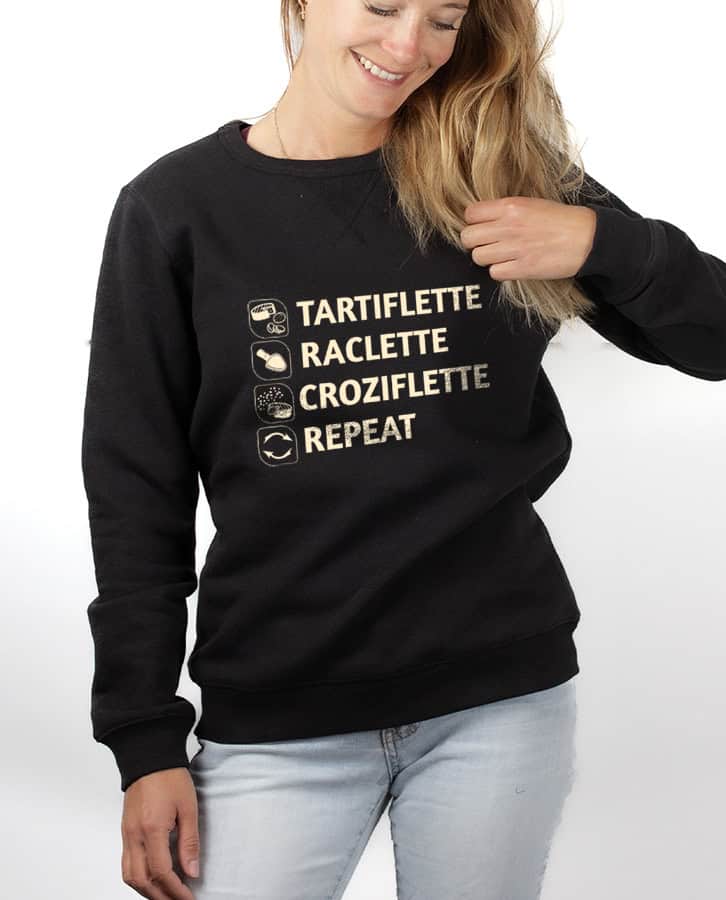 PULL FEMME : Tartiflette Raclette Croziflette repeat – Image 3