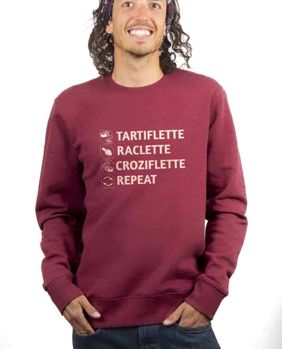PULL HOMME : Tartiflette Raclette Croziflette repeat – Image 3