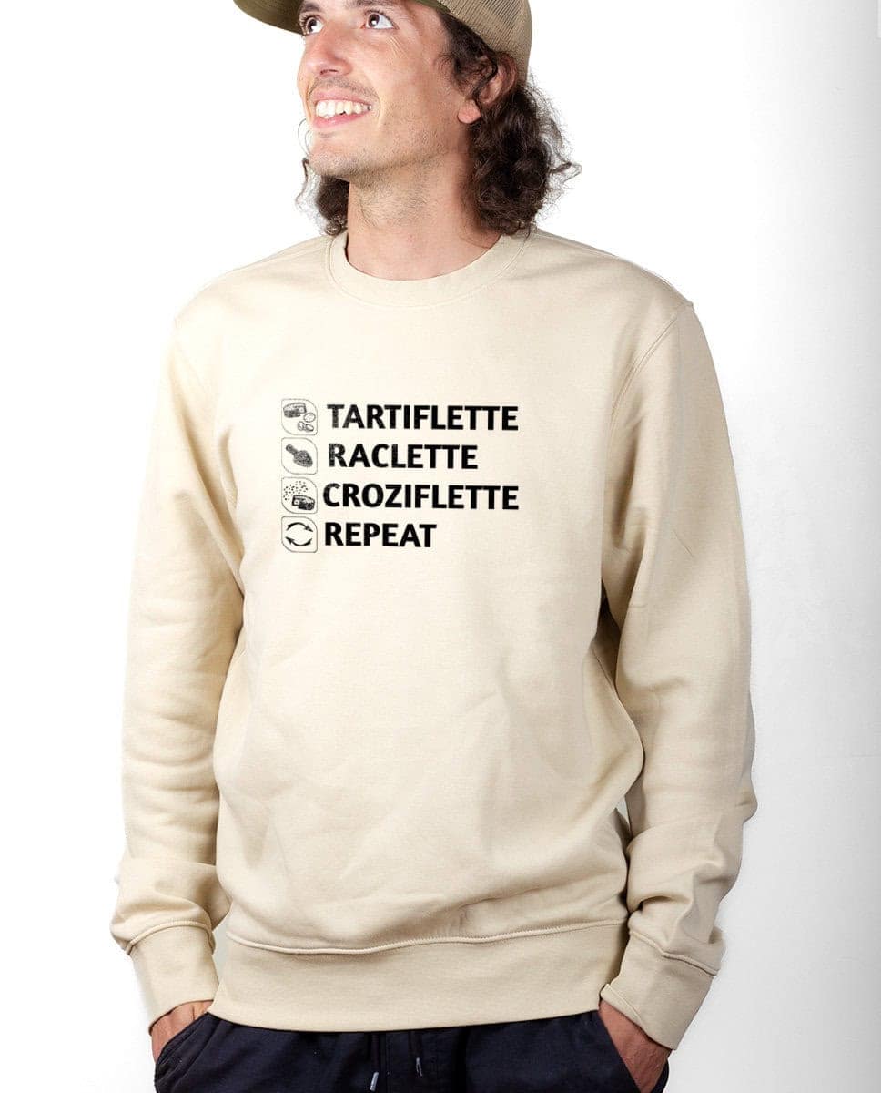 PULL HOMME : Tartiflette Raclette Croziflette repeat – Image 2