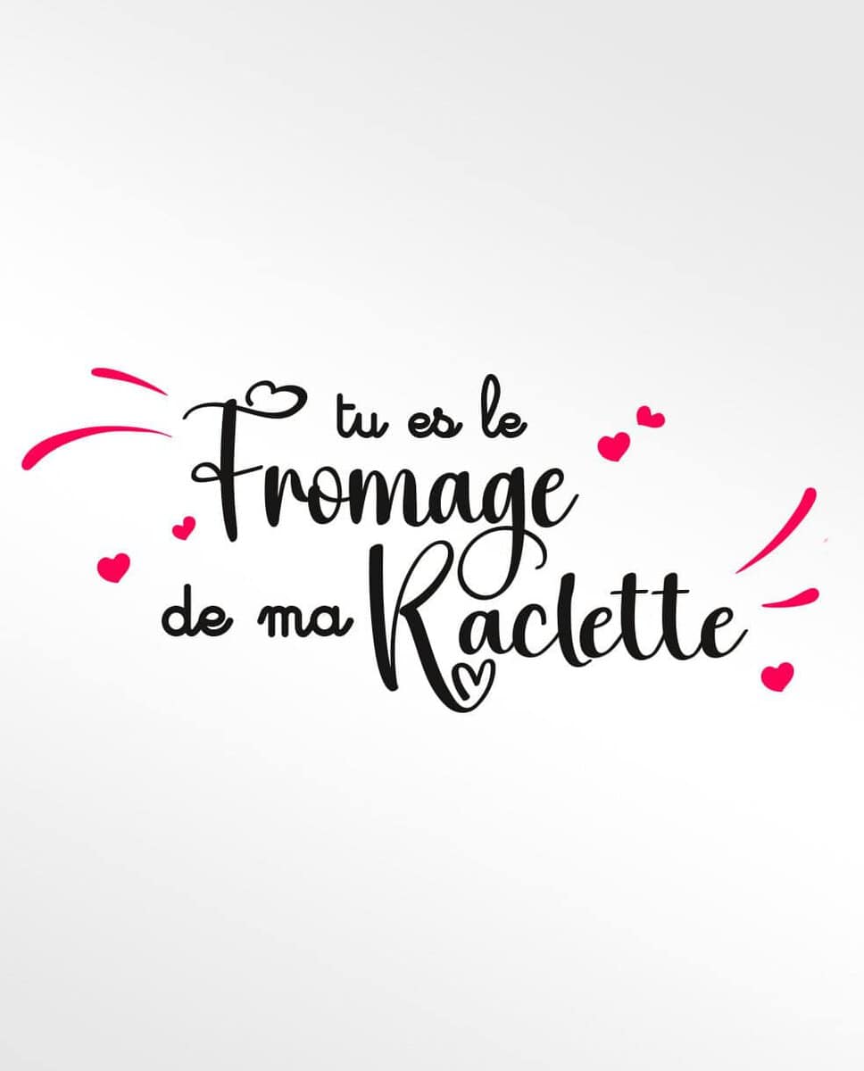 Tasse Cœur : Tu es le fromage de ma raclette – Image 2
