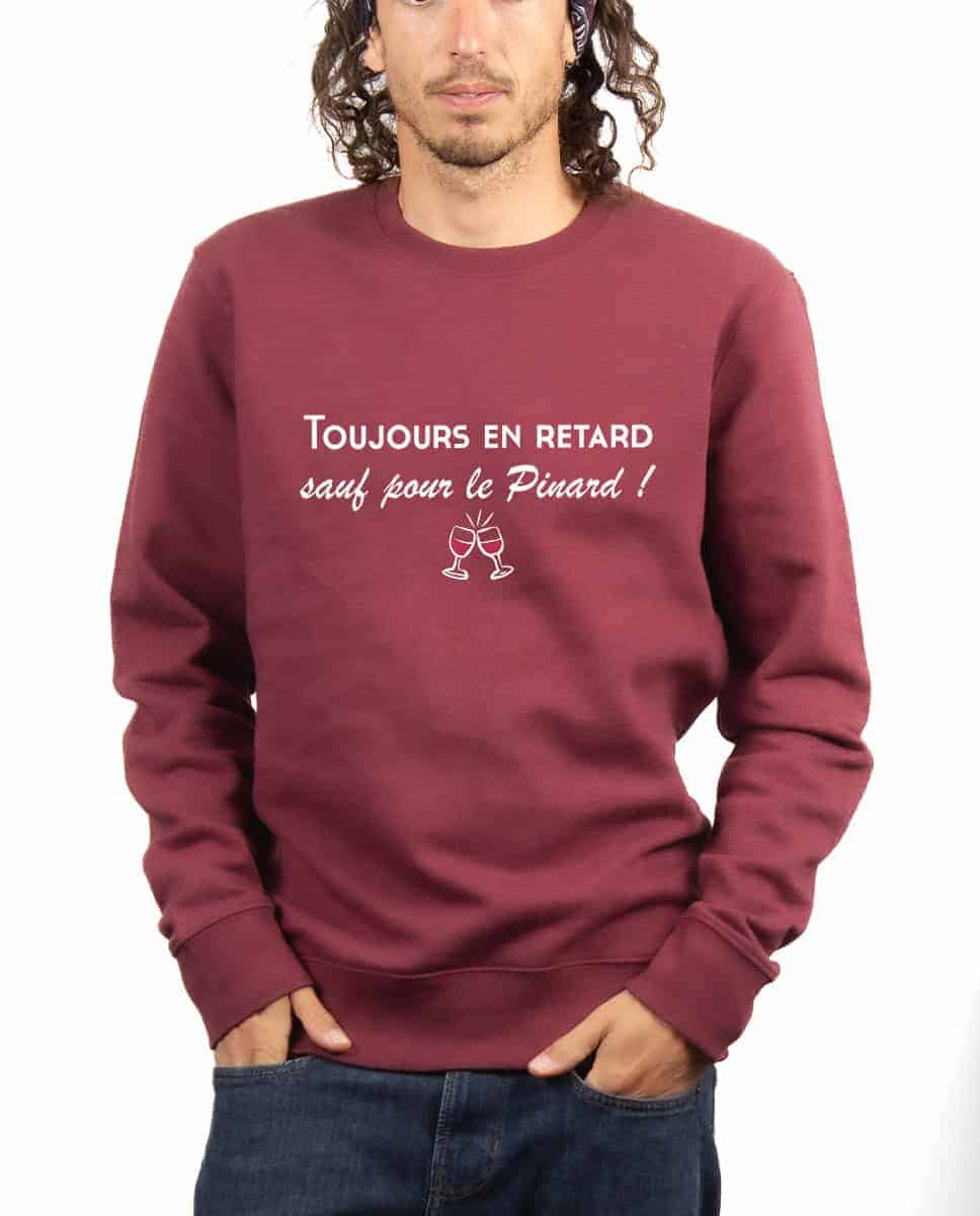 PULL HOMME : Toujours en retard sauf pour le pinard ! – Image 3