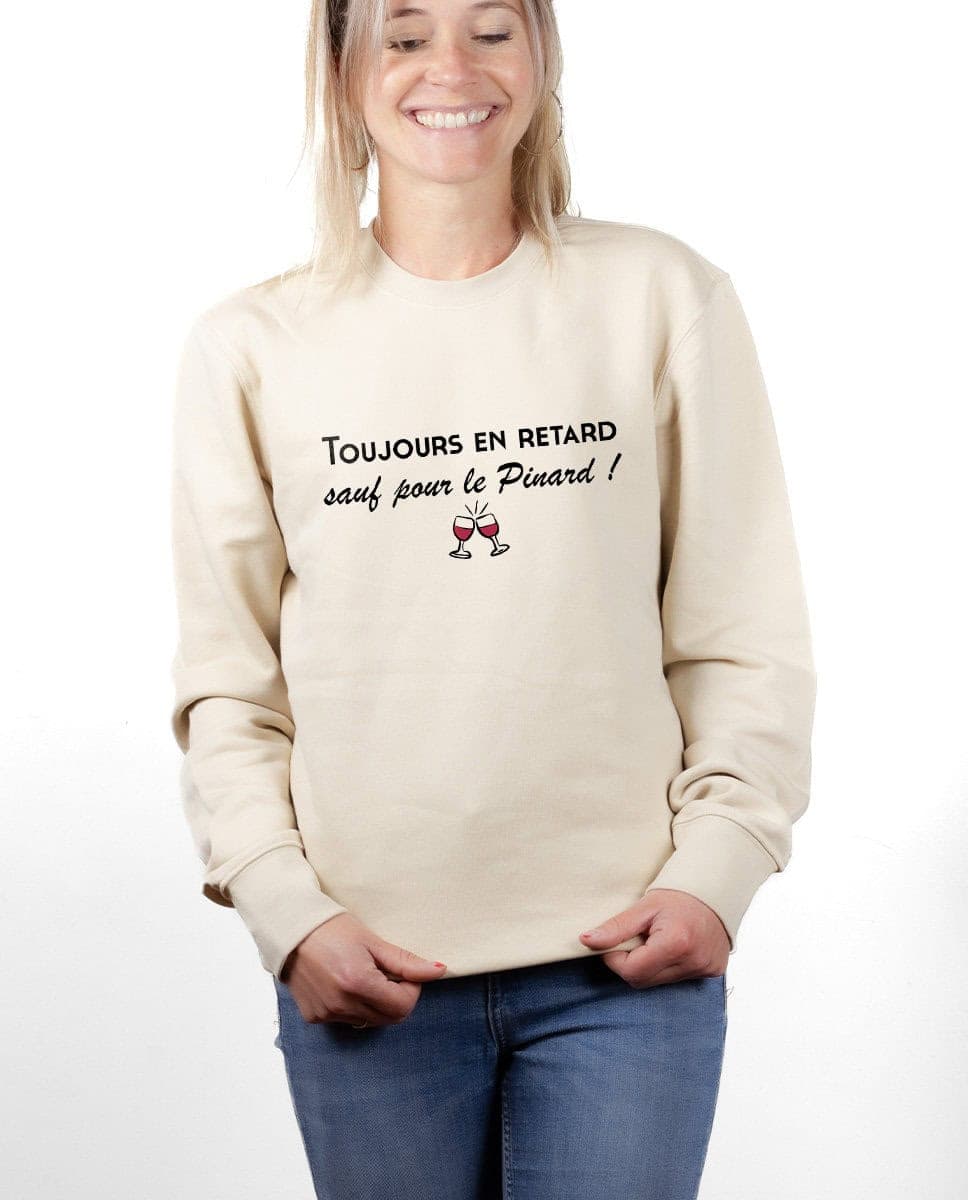 PULL FEMME : Toujours en retard sauf pour le pinard ! – Image 2