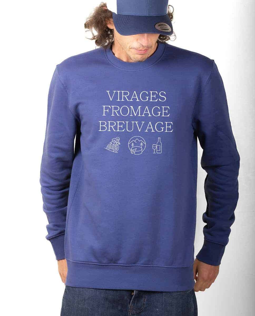 PULL HOMME : Virages, Breuvage, fromage - motard – Image 4