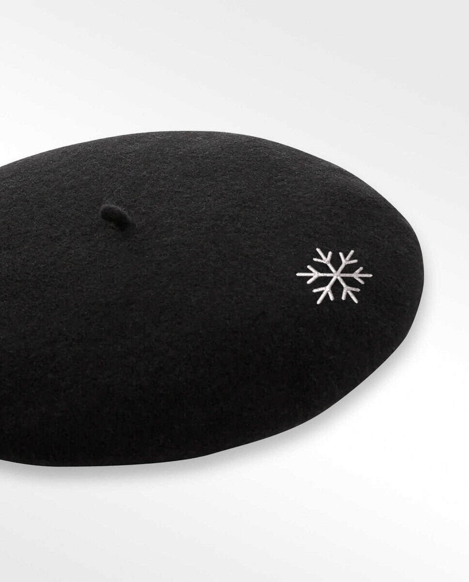 Beret Savoyard noir - flocon de neige – Image 2