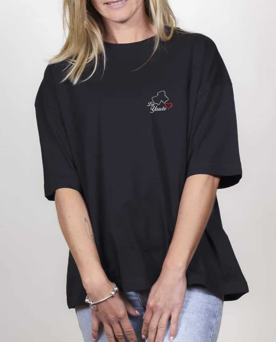 T SHIRT OVERSIZE FEMME BRODE : CARTE DE HAUTE SAVOIE – Image 2