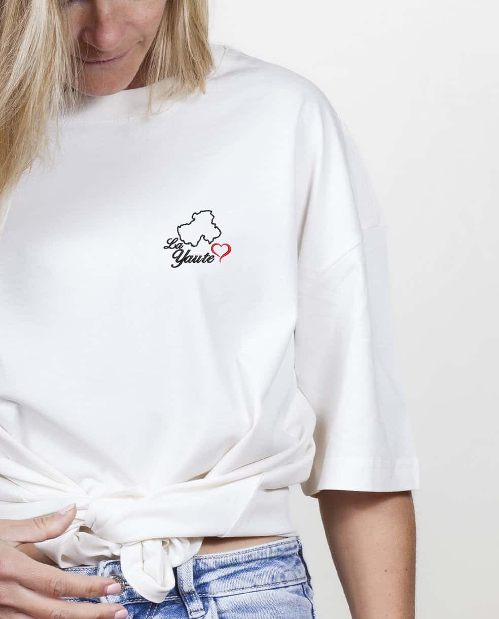 T SHIRT OVERSIZE FEMME BRODE : CARTE DE HAUTE SAVOIE – Image 7