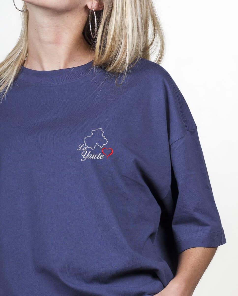 T SHIRT OVERSIZE FEMME BRODE : CARTE DE HAUTE SAVOIE – Image 8