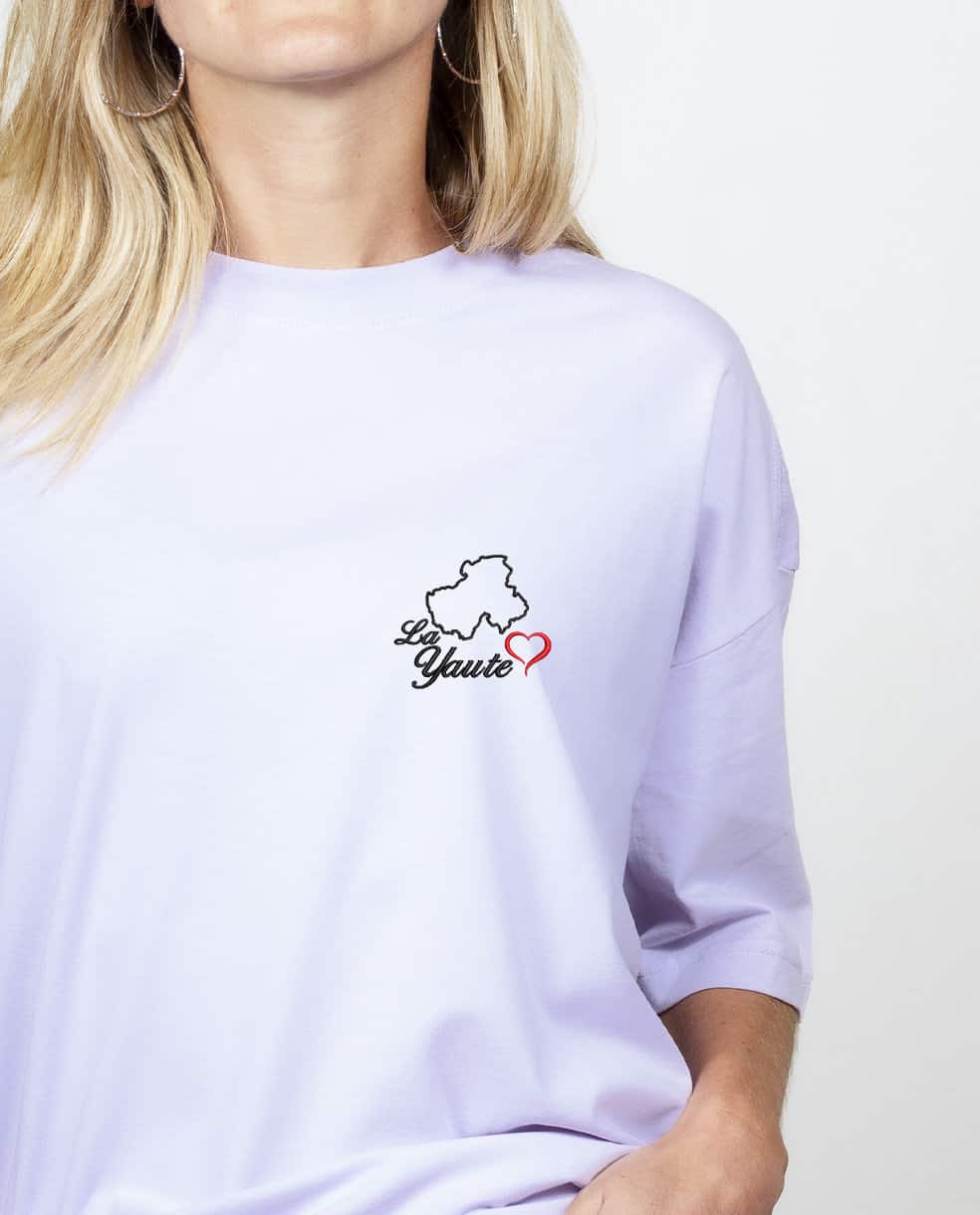 T SHIRT OVERSIZE FEMME BRODE : CARTE DE HAUTE SAVOIE – Image 10