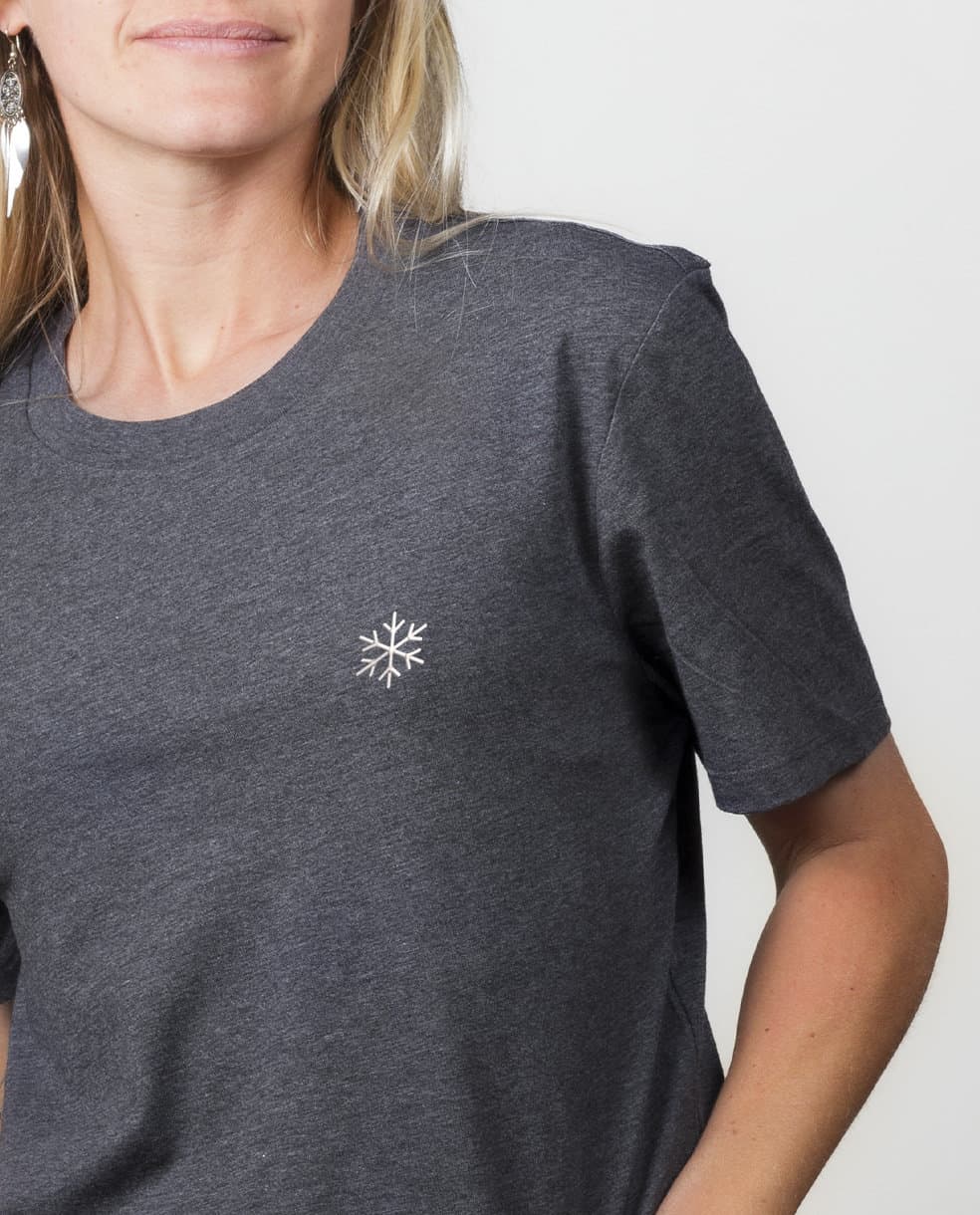 T-SHIRT UNISEXE BRODE : FLOCON DE NEIGE – Image 15