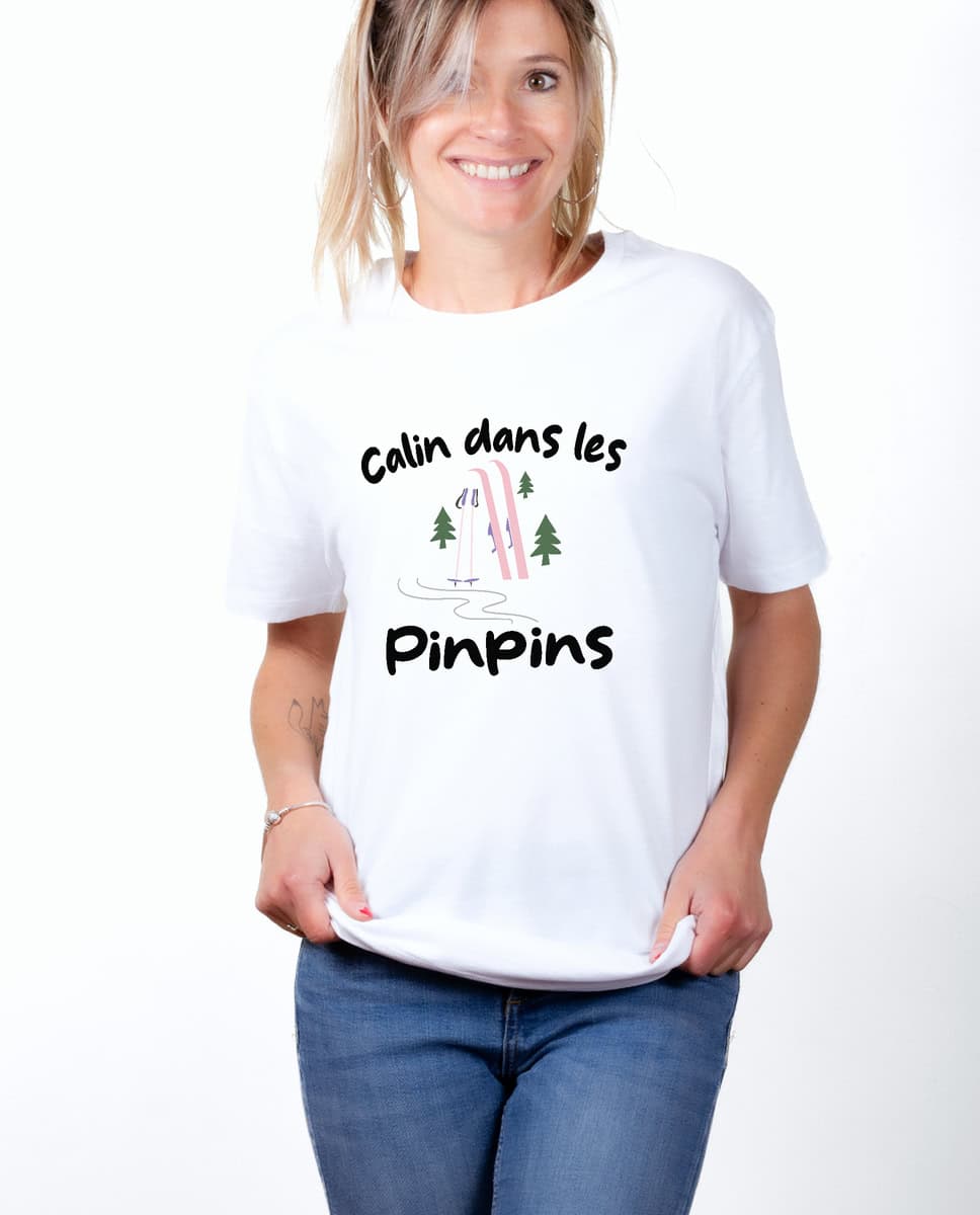 T-SHIRT FEMME : CALIN DANS LES PINPINS – Image 2