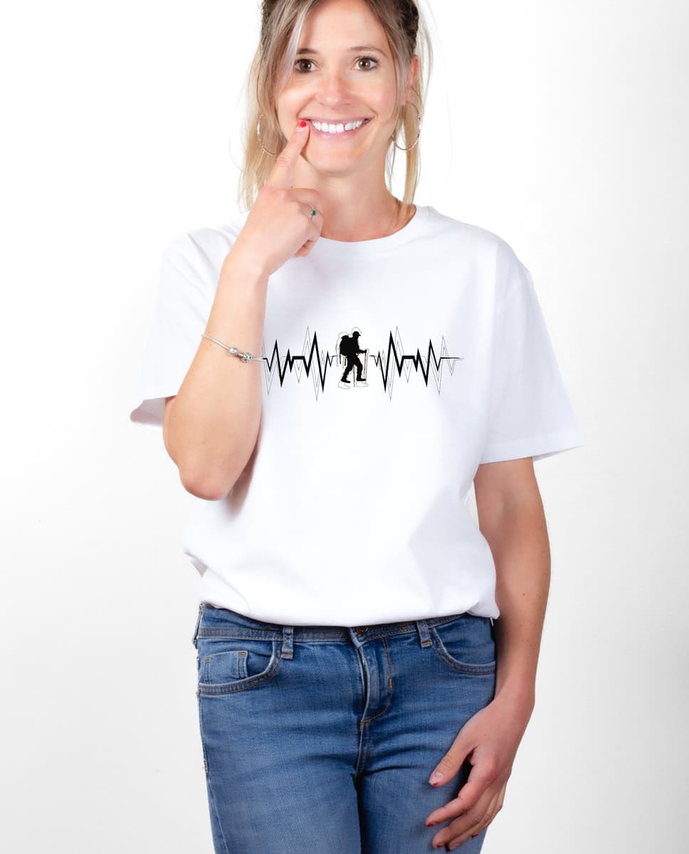 T-SHIRT FEMME : TREK (RANDONEE) BATTEMENTS DE COEUR – Image 2