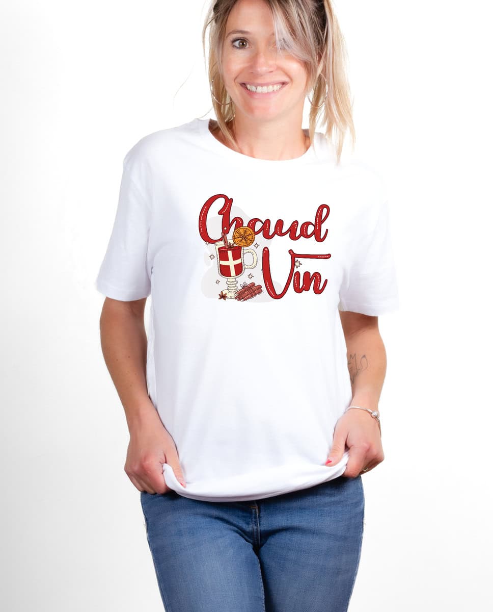 T-SHIRT FEMME : CHAUD VIN – Image 2