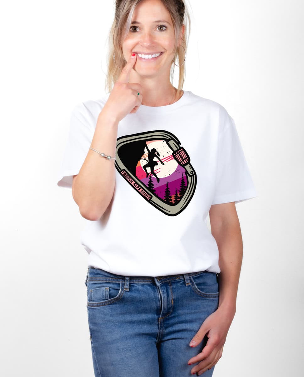 T-SHIRT FEMME : FRENCH ALPS SPIRIT ESCALADE – Image 2