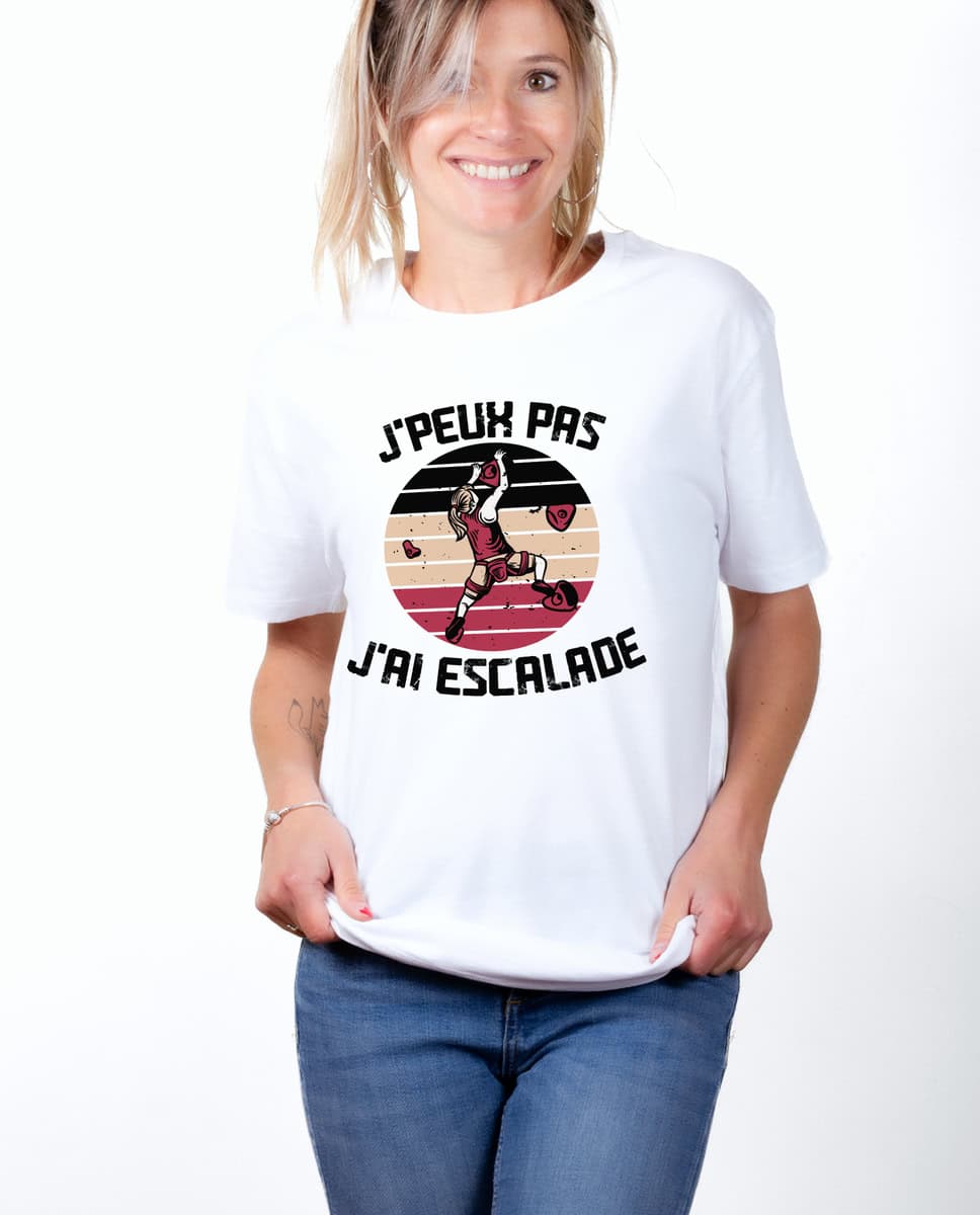T-SHIRT FEMME : J'PEUX PAS J'AI ESCALADE – Image 2