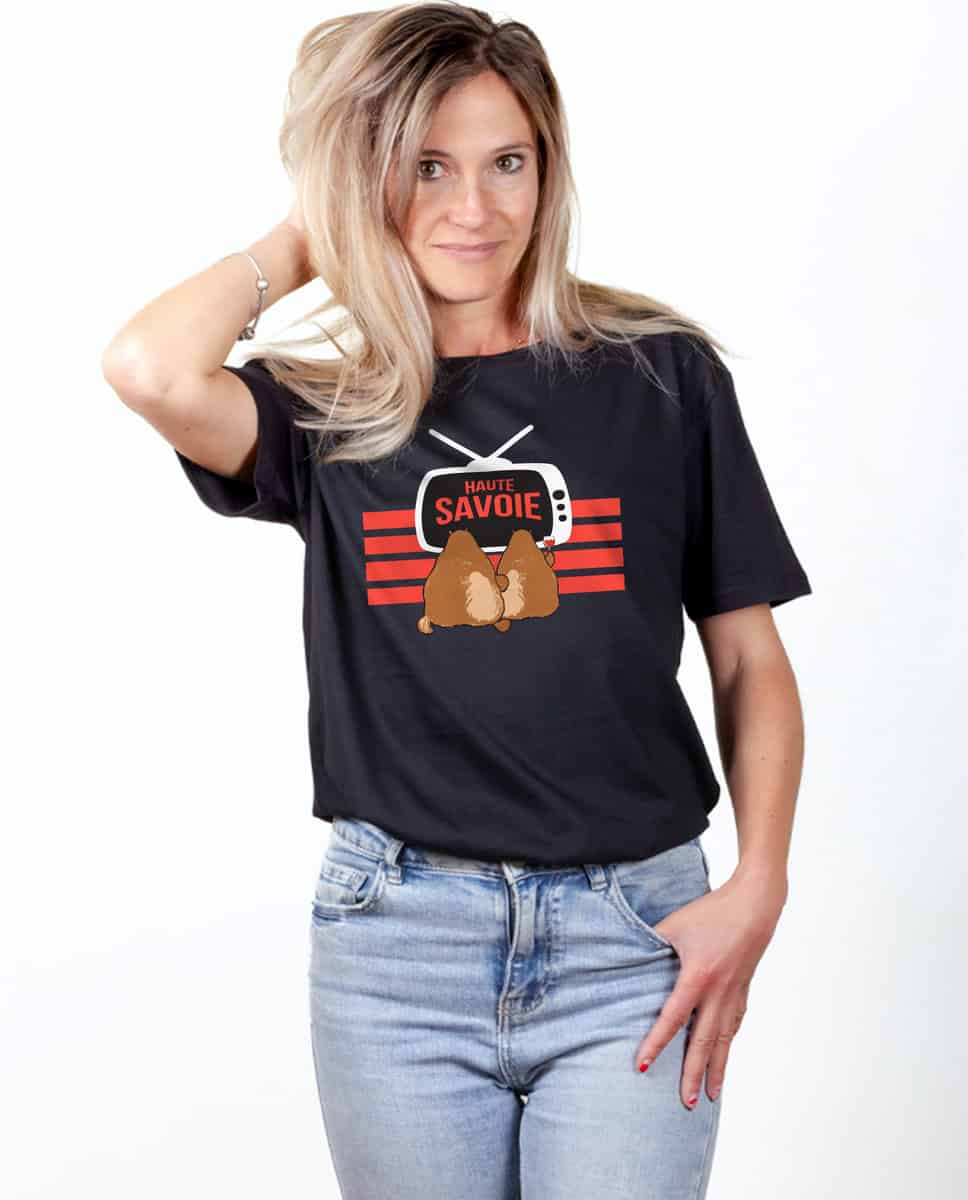 T-SHIRT FEMME : MARMOTTES TV HAUTE SAVOIE – Image 2