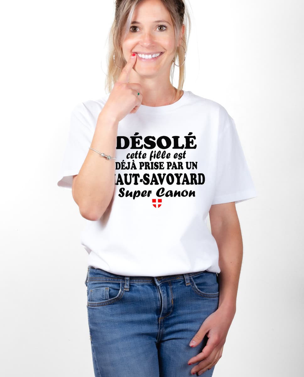 T-SHIRT FEMME : FILLE DÉJÀ PRISE PAR UN HAUT SAVOYARD – Image 2