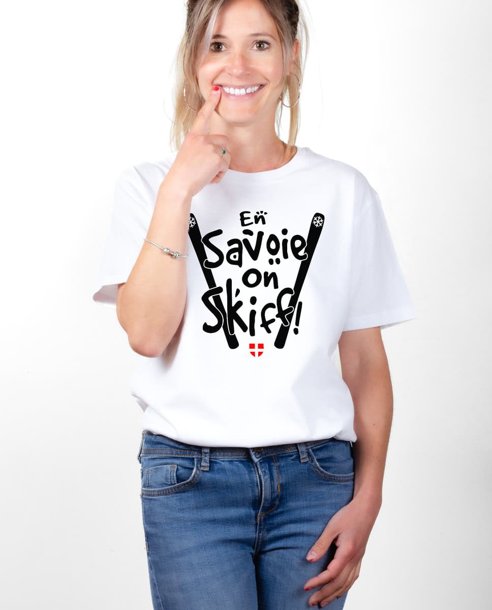 T-SHIRT FEMME : EN SAVOIE ON SKIFF – Image 2