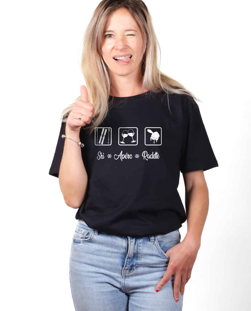 T-SHIRT FEMME : SKI APERO RACLETTE – Image 2